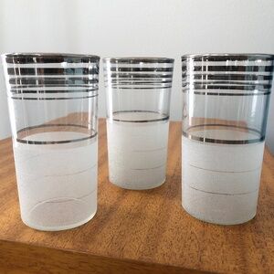 3 pieces Vintage Mid-Century “Frost Nip” 10 oz. Tumblers